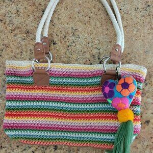Crocheted multicolored purse